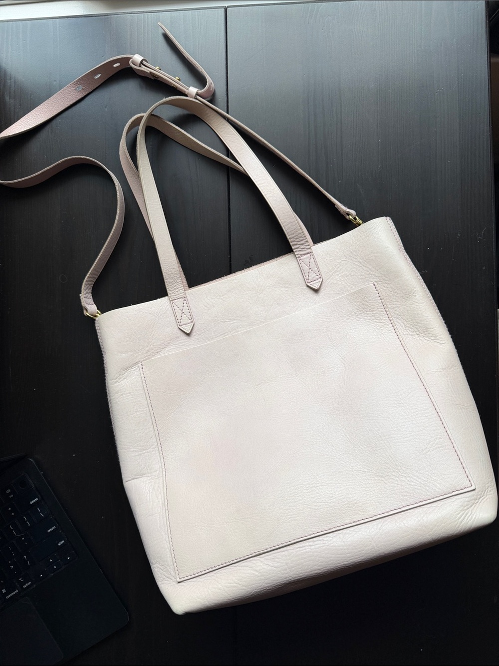 Madewell Leather Baby Pink Leather Tote Bag - Classic Everyday Carry
